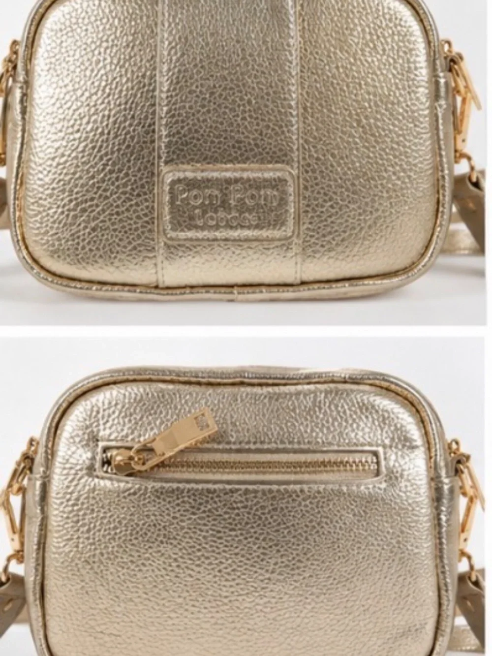 Pom Pom London Original Bag in Metallic Gold